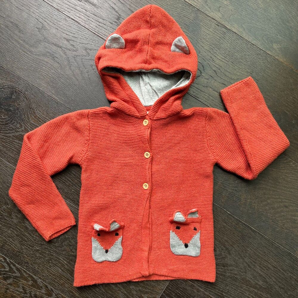 JoJo Maman Bébé Cozy Fox Cardigan, size 5-6 yrs